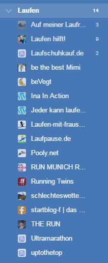 Feedly Feedreader Rubrik Laufen