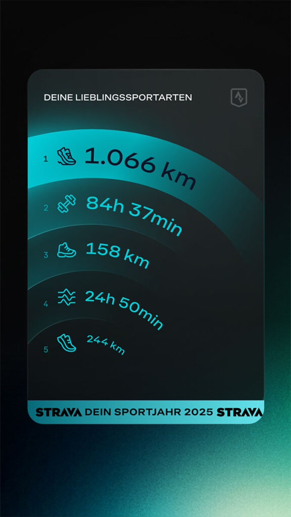 Screenshot Strava Statistik